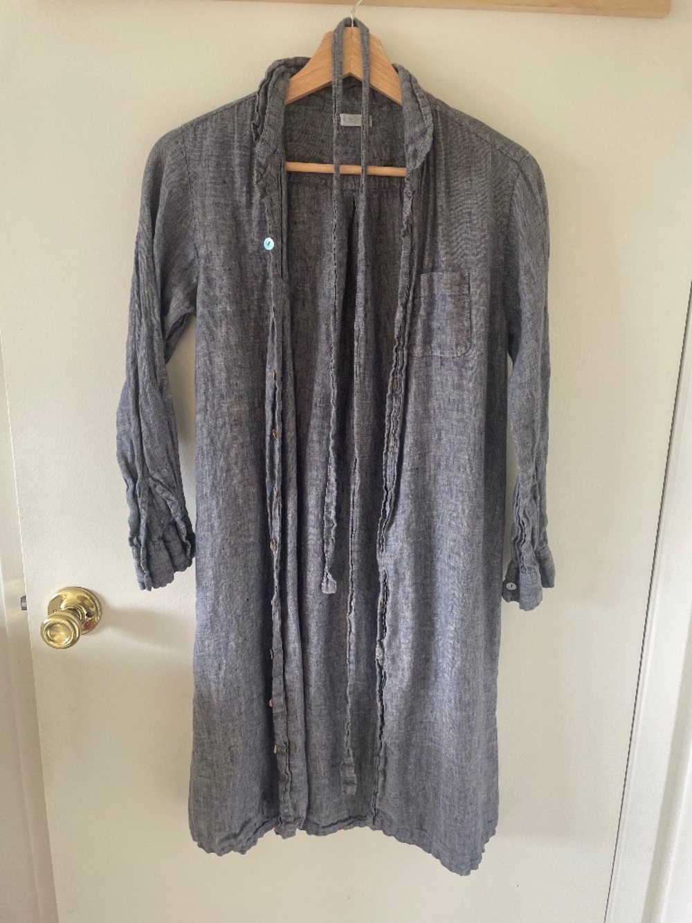 FOG LINEN Linen Shirt Dress XS